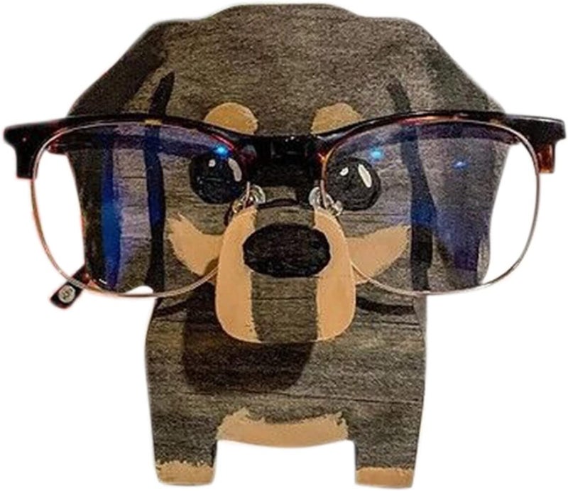 Cute Wooden Animal Glasses Holder Carving Sunglasses Eyeglass Display Stand Rack Home Office Desktop Decoration Gift for Kids